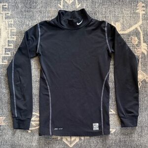 Nike Black Performance Dri-FIT Turtleneck Top Kids Small